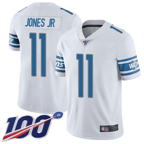 Men's Detroit Lions #11 Marvin Jones Jr. White 2019 100th Season Vapor Untouchable Limited Stitched NFL Jersey